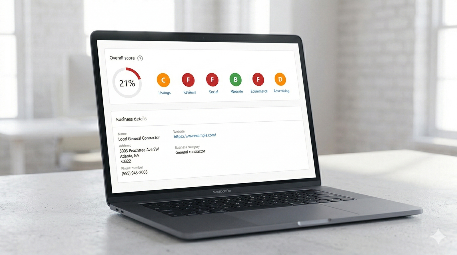 Soloprenero Business Report Card Mockup